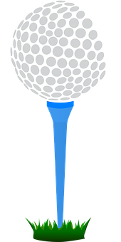 Golf Ballon Tee Vector