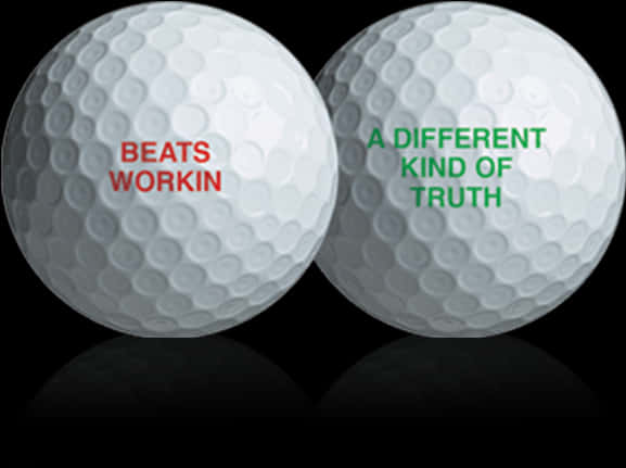 Golf Ballswith Text Slogans