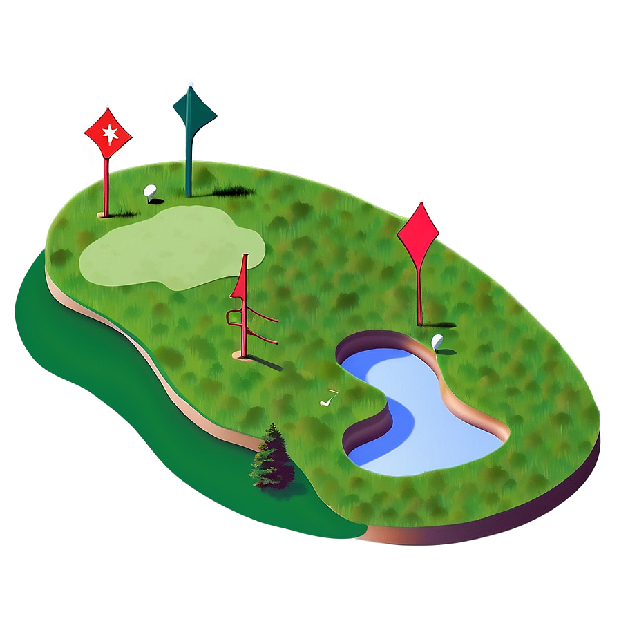 Golf Course Layout Png Hod