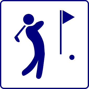 Golf Swing Sign Icon