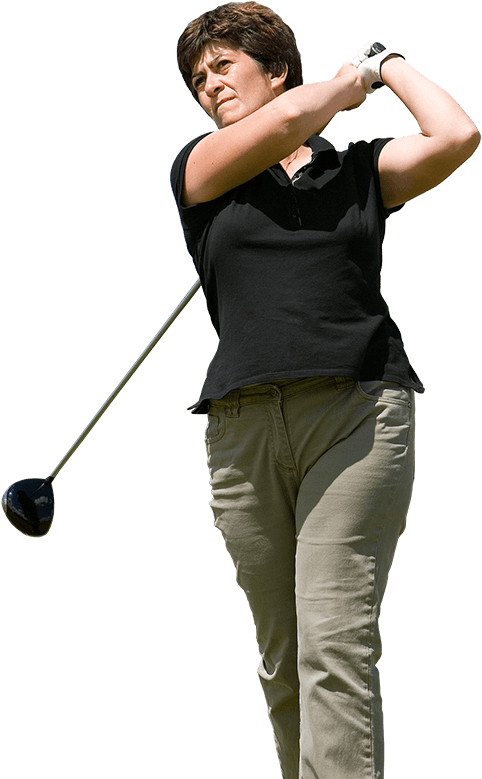 Golfer Mid Swing Transparent Background.png