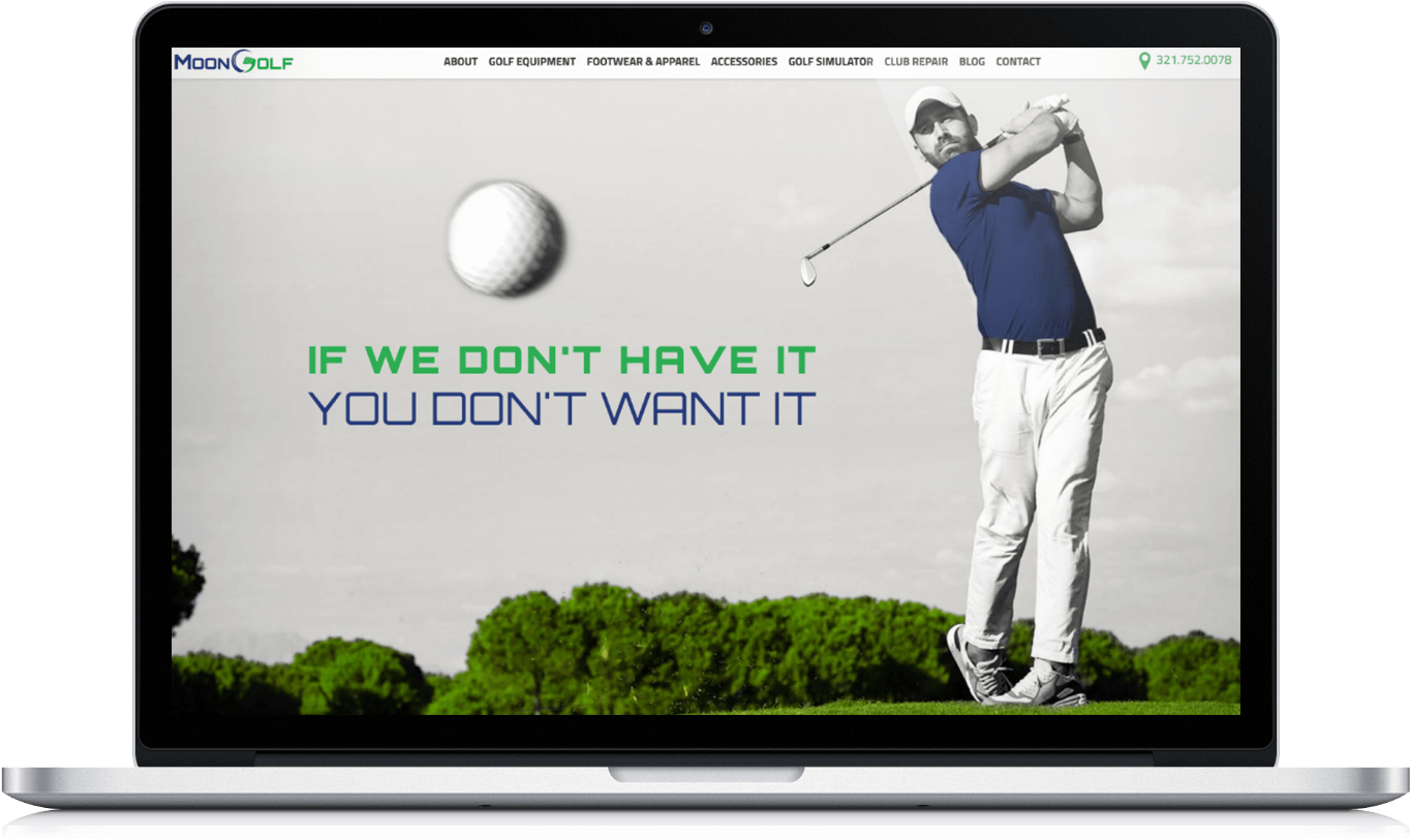 Golfer Swing Advertisement Website