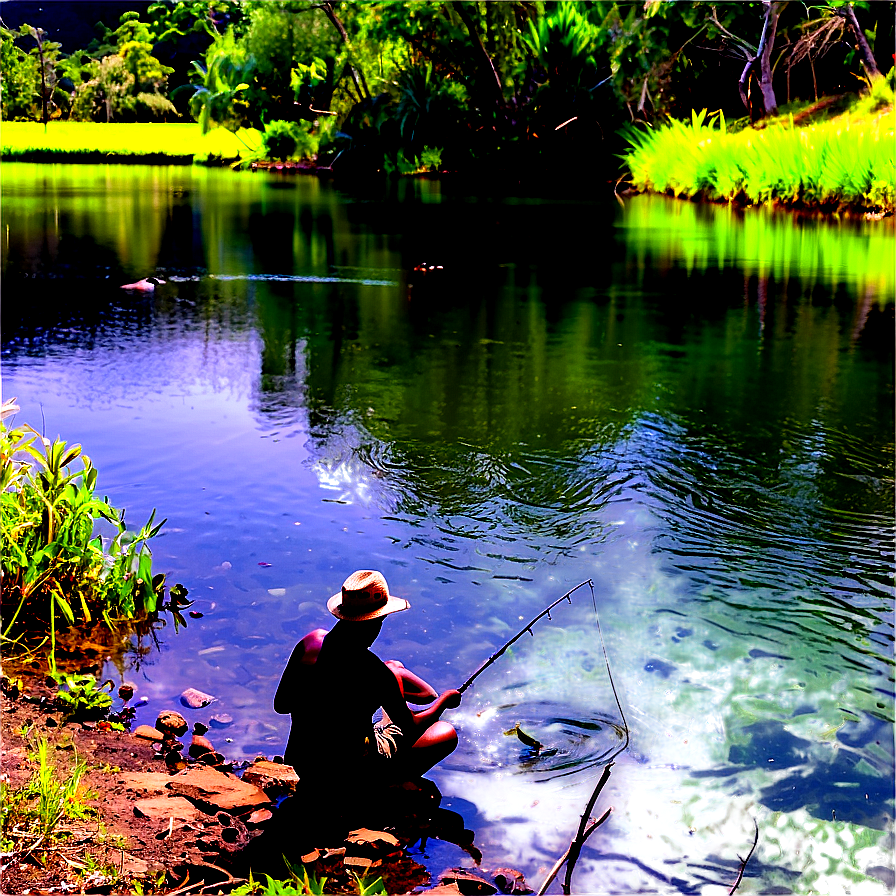 Gone Fishing Amongst Nature Png Pwf