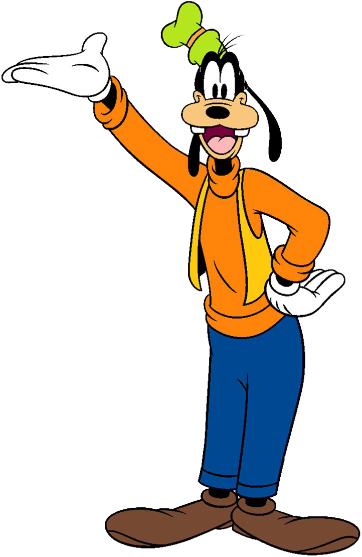 Goofy Pointing Cartoon Character