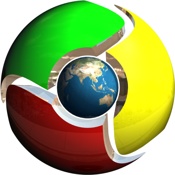 Google Chrome Logowith Earth