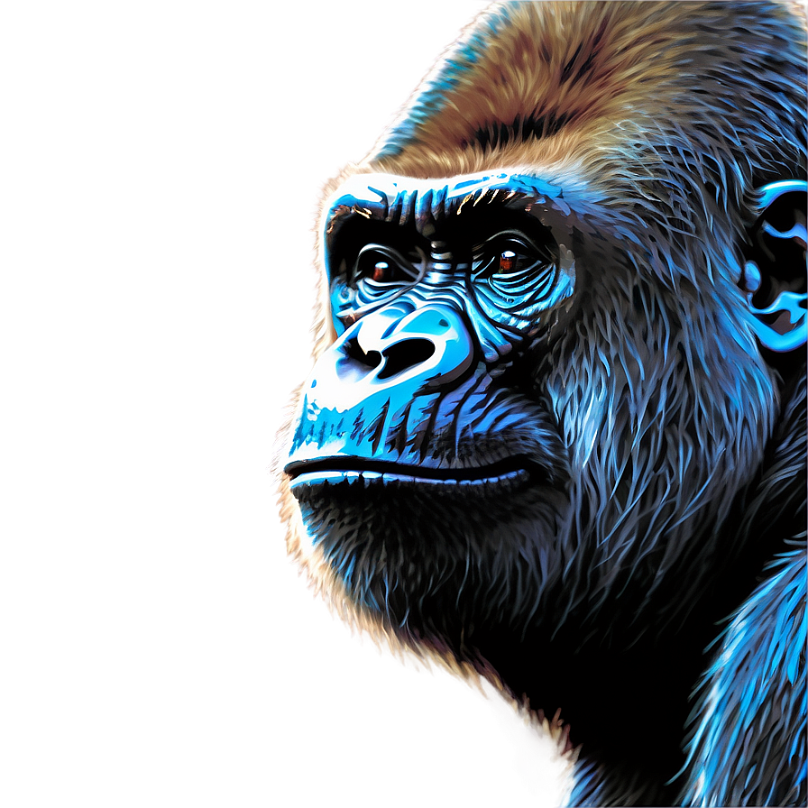 Gorilla Abstract Art Png Abx84