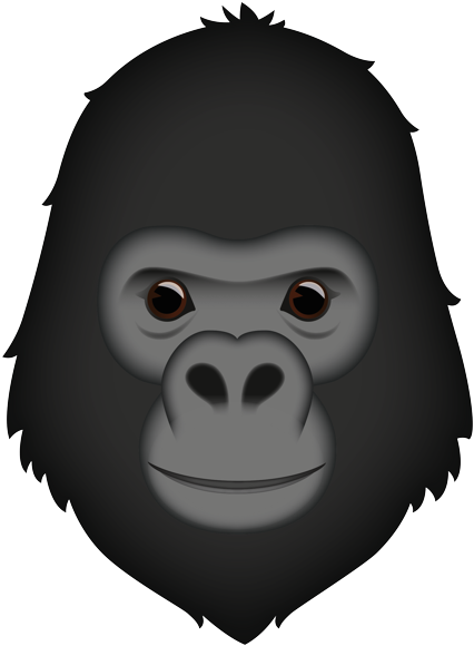 Gorilla Face Illustration