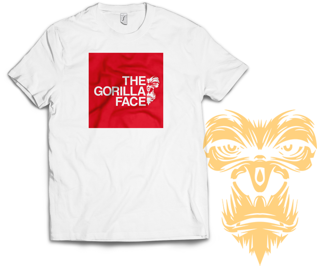 Gorilla Face T Shirt Design
