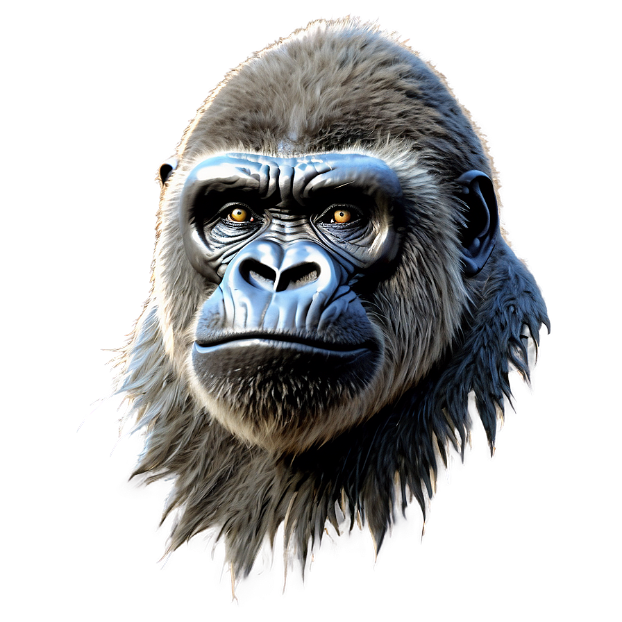Gorilla Head Tribal Art Png 05212024