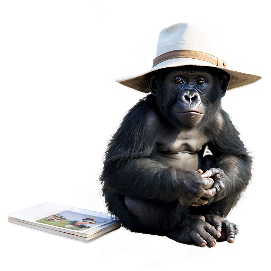 Gorilla In A Hat Cute Png 05212024