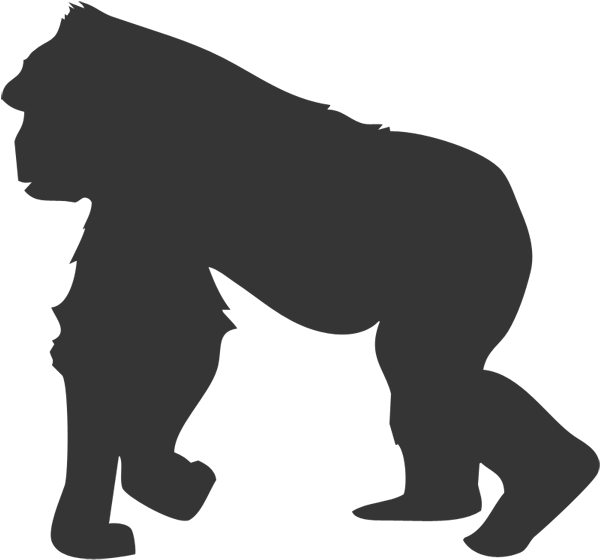 Gorilla Silhouette Profile
