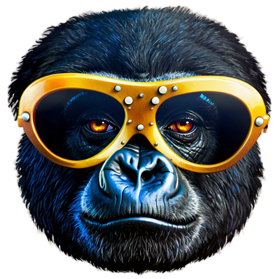 Gorilla With Aviator Glasses Png Mub