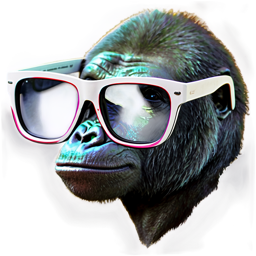 Gorilla With Clear Glasses Png 06282024