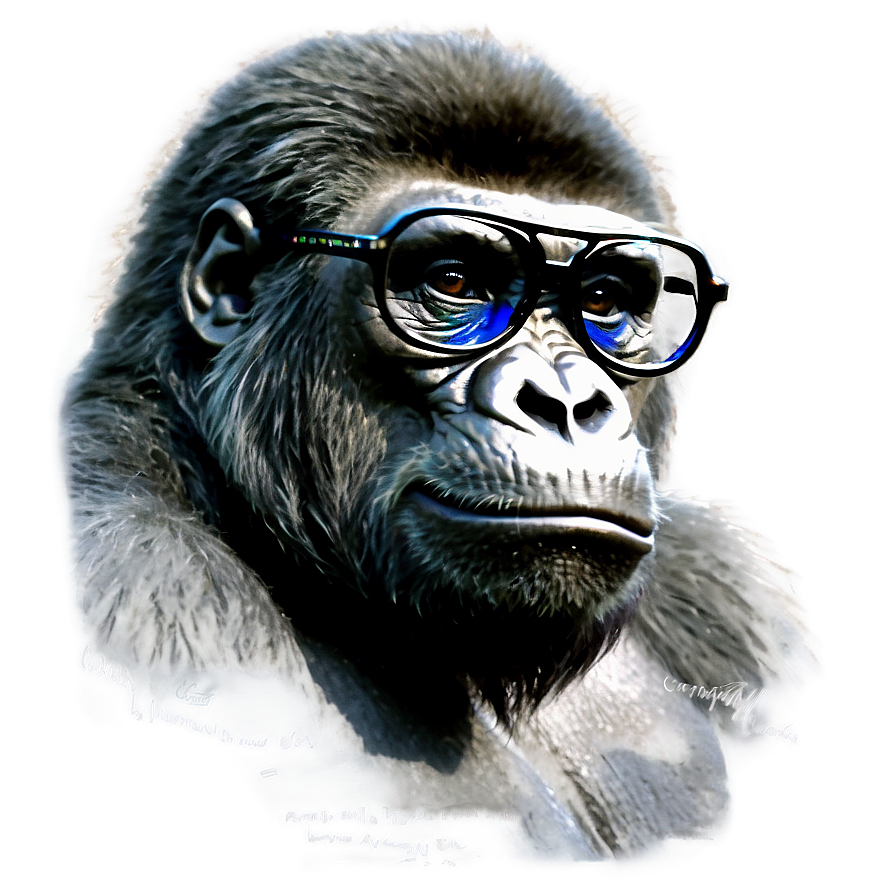 Gorilla With Cool Glasses Png Pfi