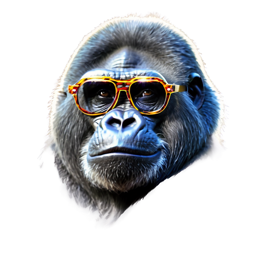 Gorilla With Cool Glasses Png Vix77