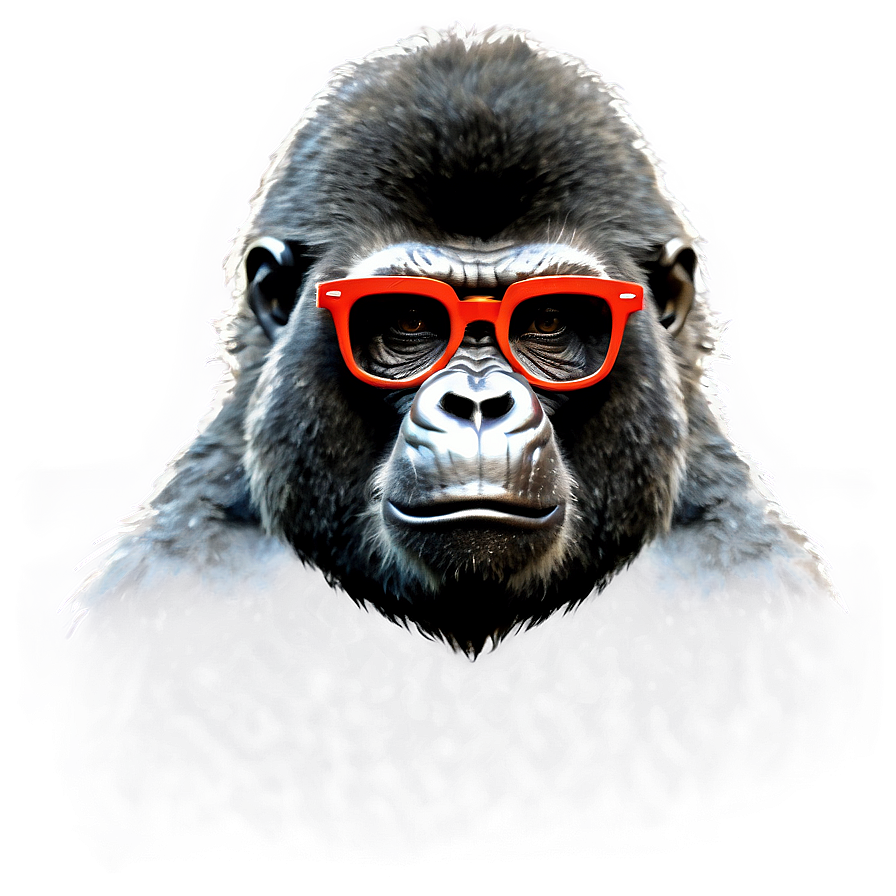 Gorilla With Custom Glasses Png Mbw