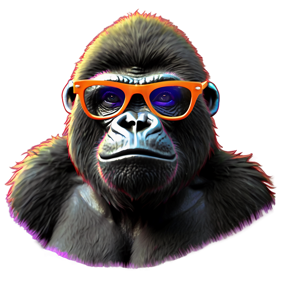 Gorilla With Funky Glasses Png 06282024