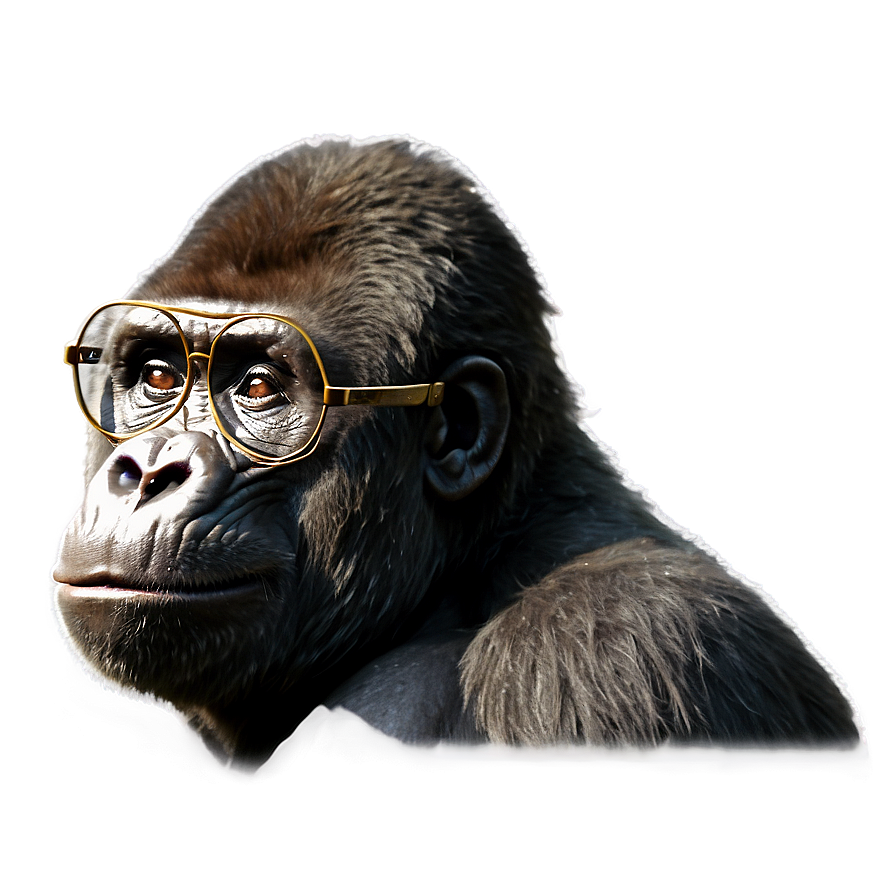 Gorilla With Round Glasses Png 16