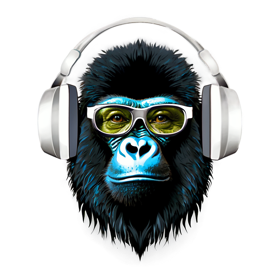 Gorilla With Smart Glasses Png Dug