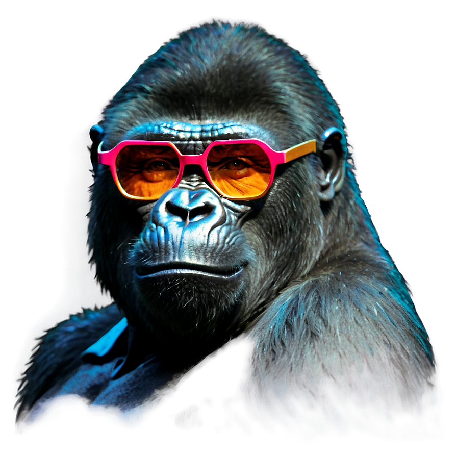 Gorilla With Stylish Glasses Png Oqn