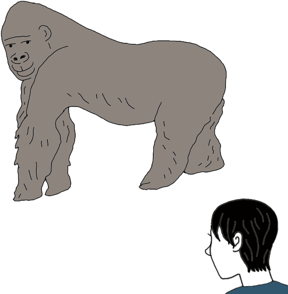 Gorillaand Child Illustration