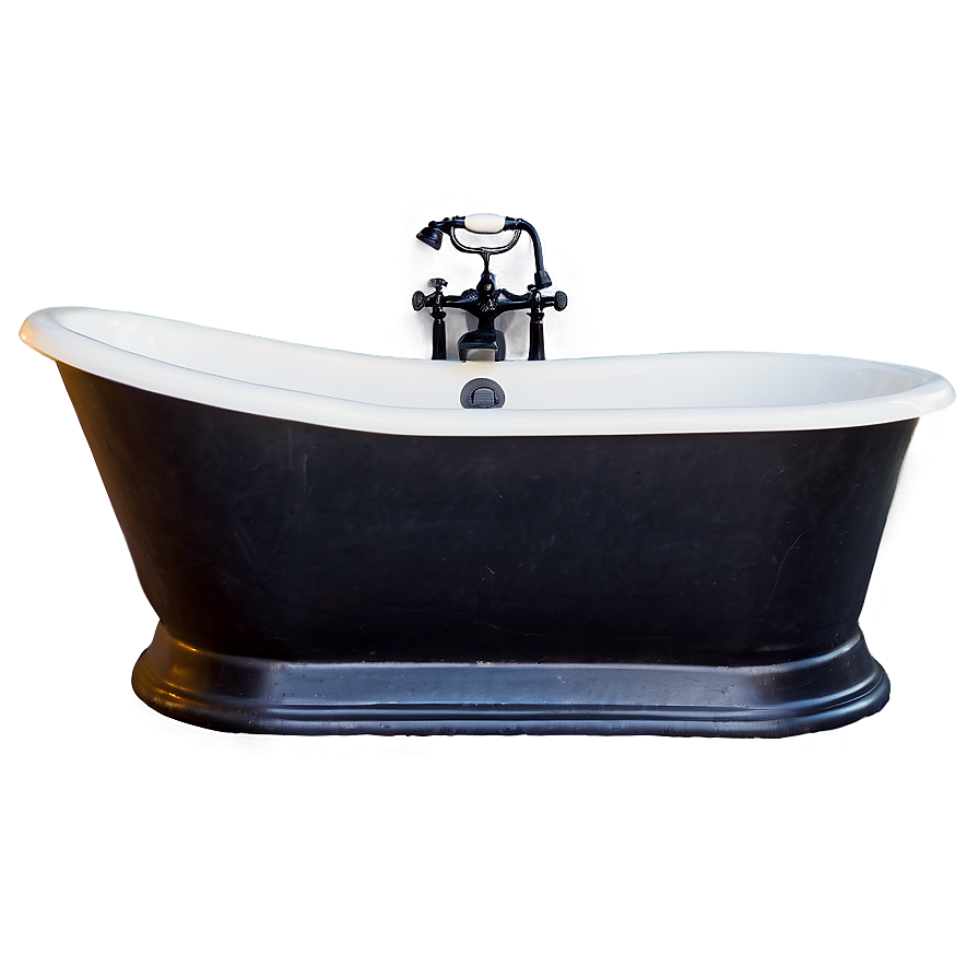 Gothic Black Cast Iron Tub Png 06282024