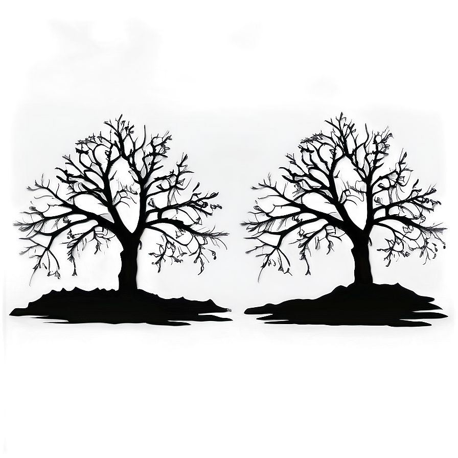 Gothic Black Trees Png 06292024