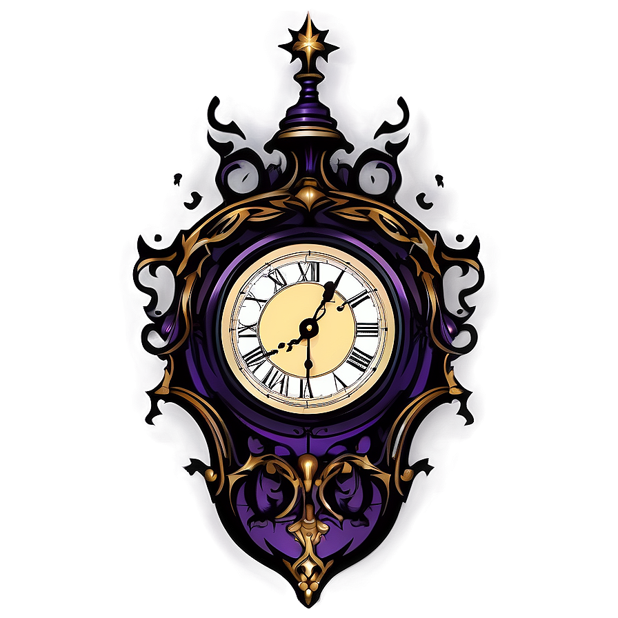 Gothic Clock Clipart Png 30