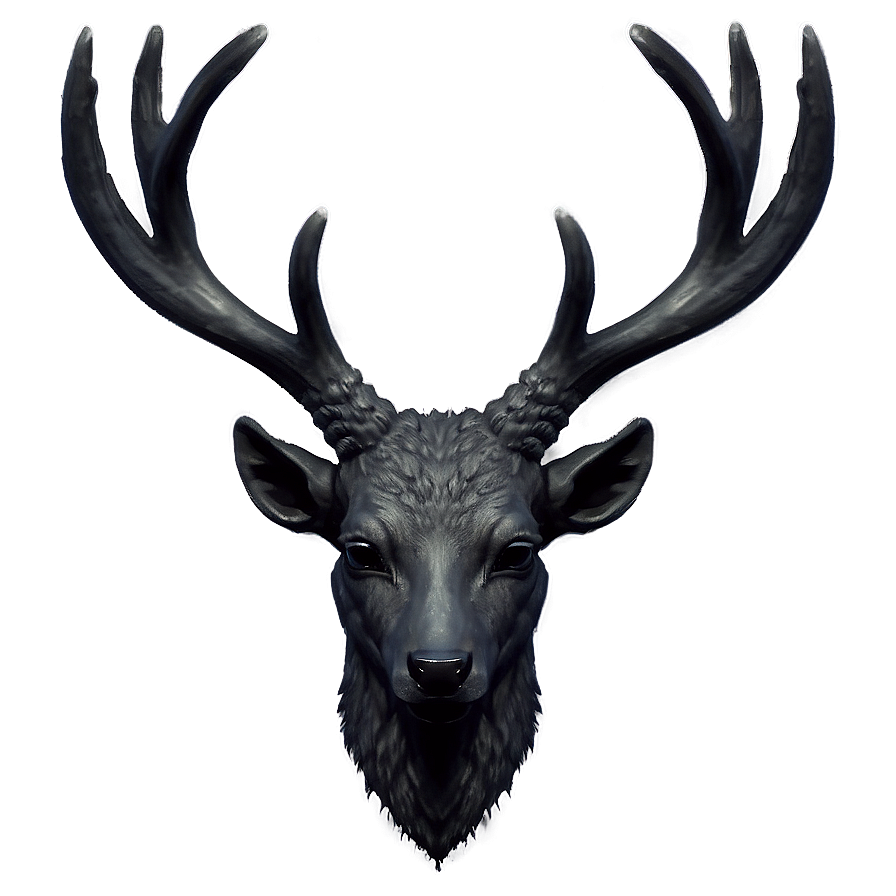 Gothic Deer Head Dark Style Png Gob