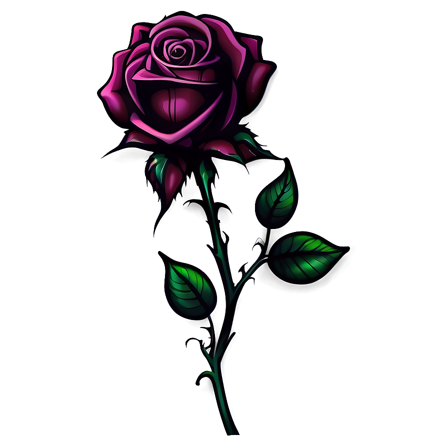 Gothic Rose Tattoo Idea Png 05252024