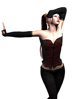 Gothic_ Style_3 D_ Character_ Pose