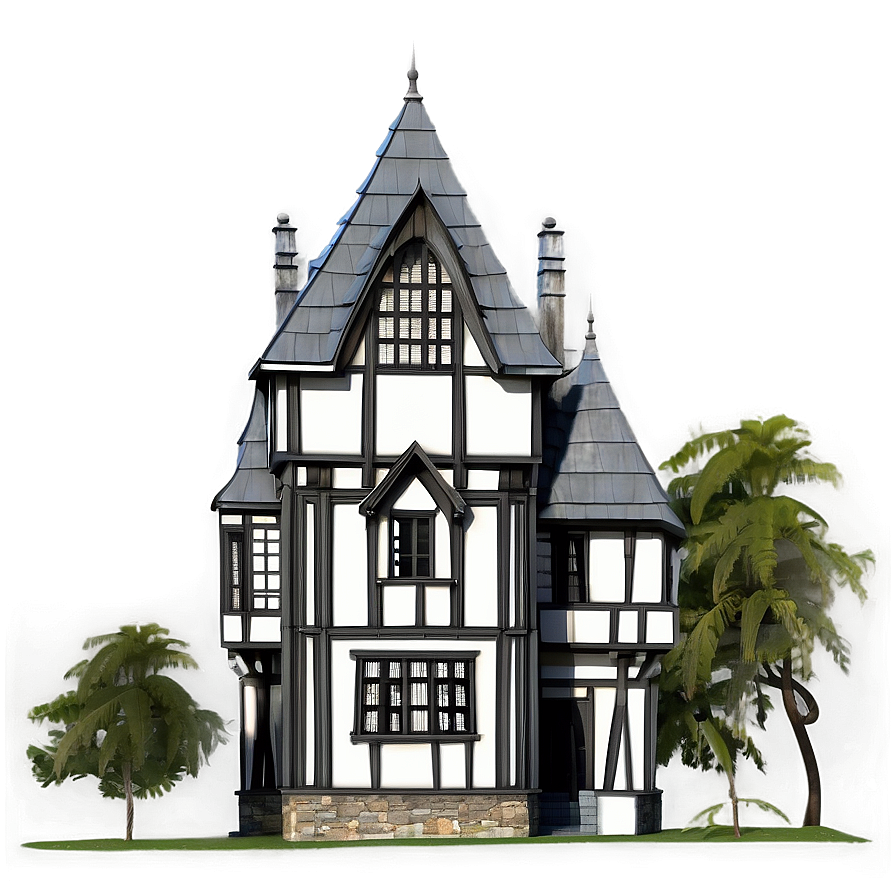 Gothic Style Manor Png 60