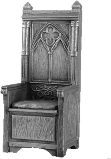 Gothic Style Wooden Throne Chair