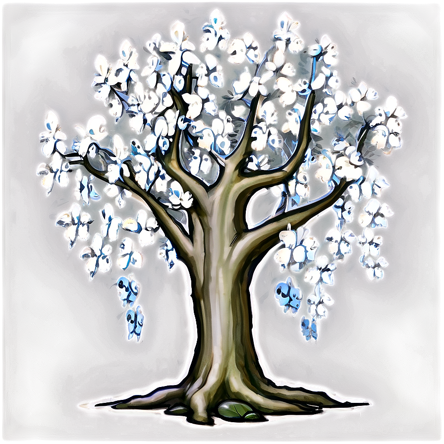 Gothic White Tree Representation Png 06252024