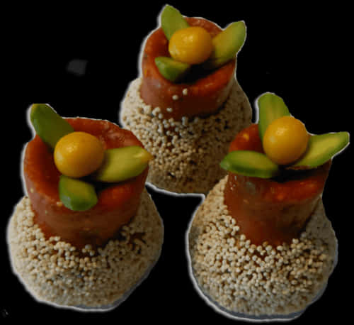 Gourmet Sushi Cone Presentation