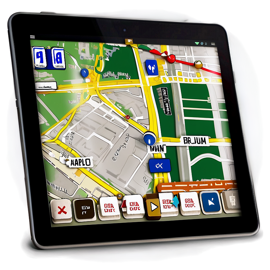 Gps On Digital Tablet Png 06202024