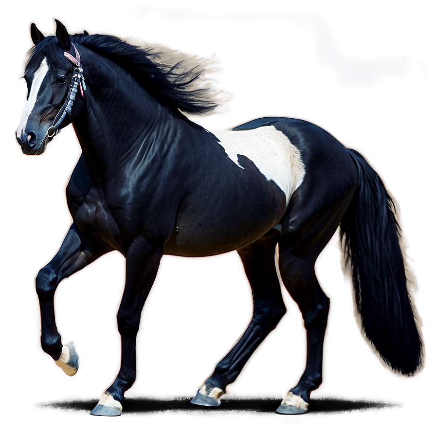 Graceful Black Mare Png 60