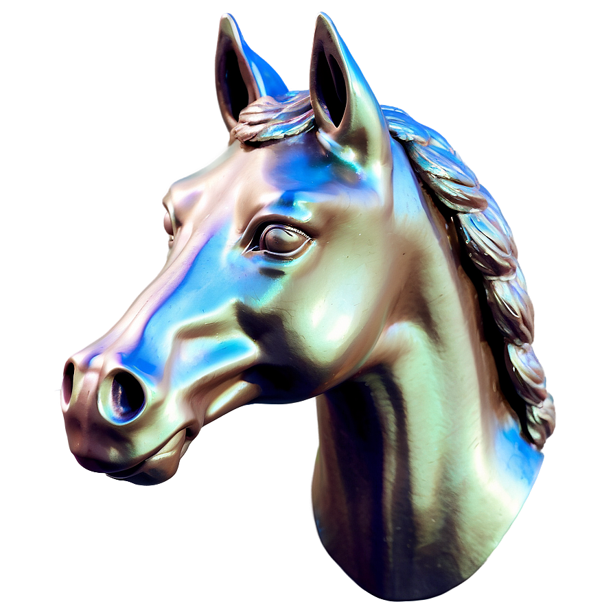 Graceful Horse Head Figure Png 49