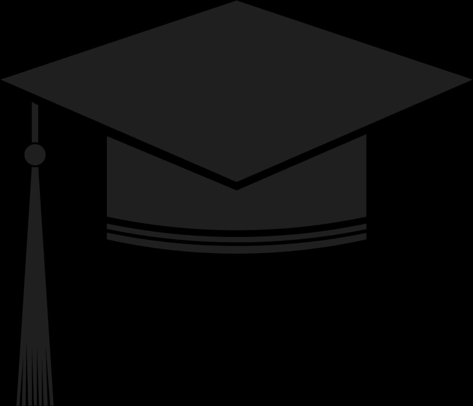 Graduation Cap Icon Black