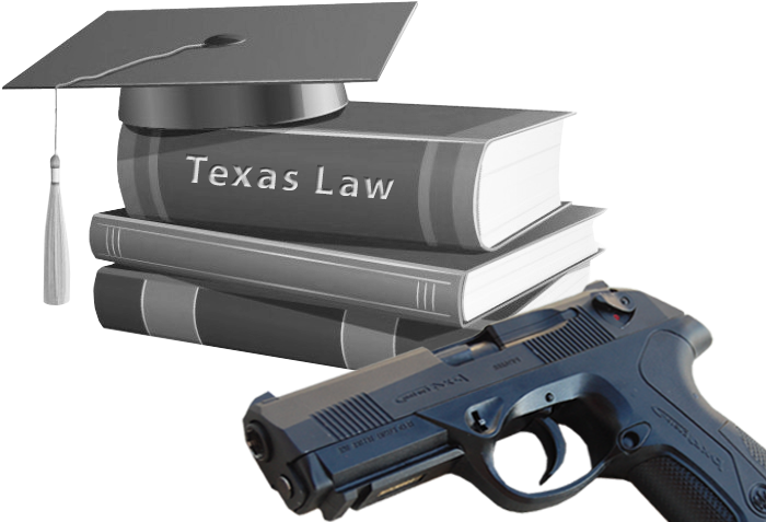 Graduation Cap Texas Law Booksand Gun