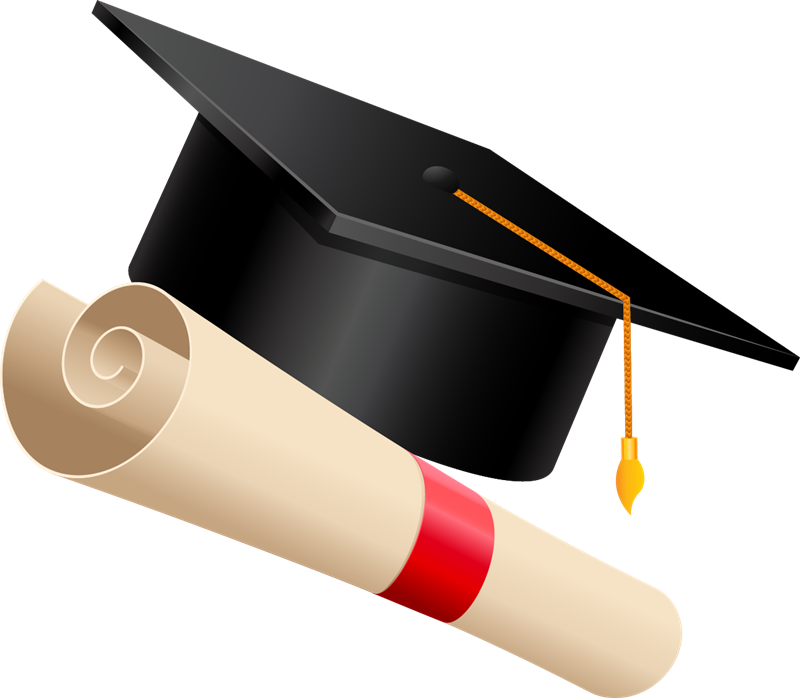 Graduation Capand Diploma Clipart