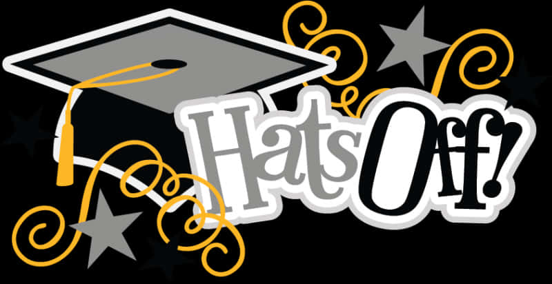 Graduation Celebration Hats Off Graphic