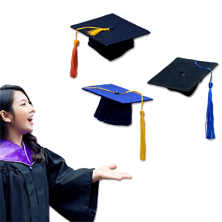 Graduation Hat Toss Png 05232024