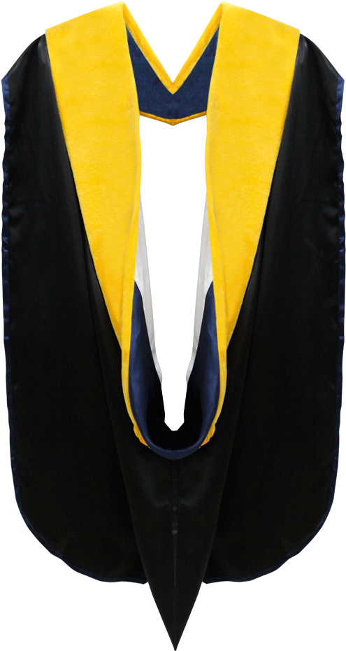 Graduation Honor Stole Blackand Yellow