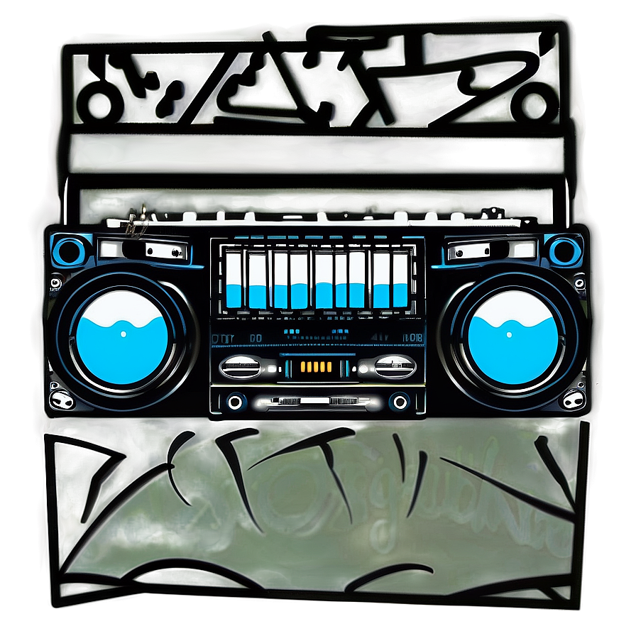 Graffiti Boombox Png 05242024