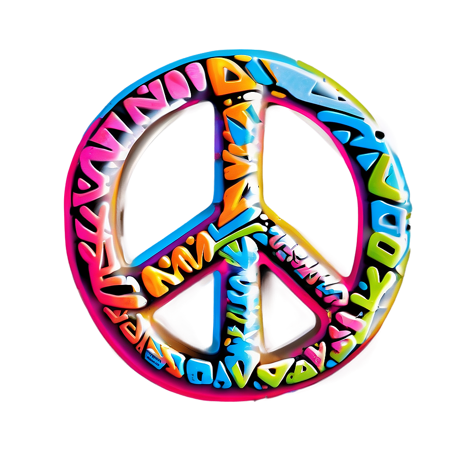 Graffiti Style Peace Sign Png 05252024