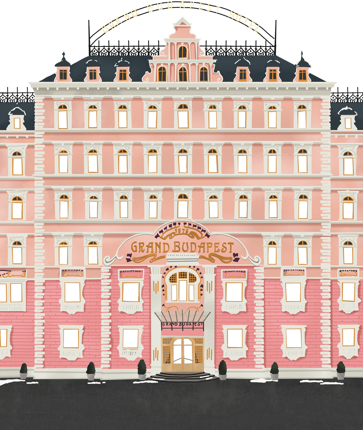 Grand Budapest Hotel Illustration