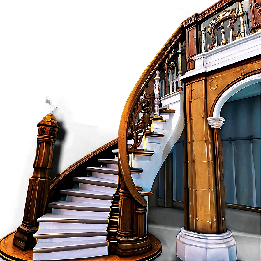 Grandiose Mansion Staircase Png Cjx71