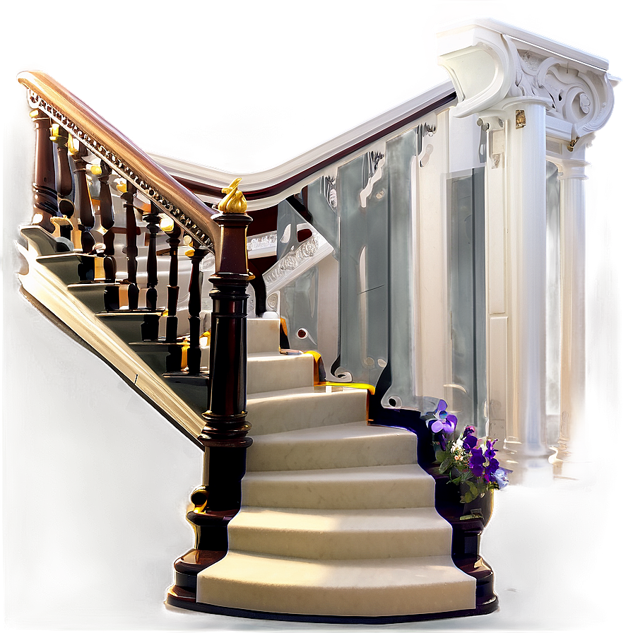 Grandiose Mansion Staircase Png Xlv