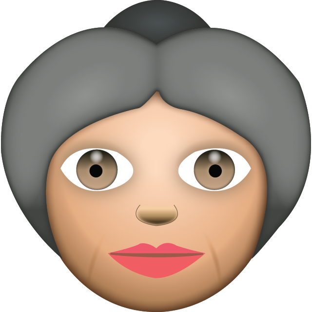 Grandmother_ Emoji_3 D_ Render